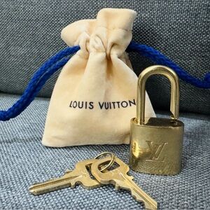 Louis Vuitton Gold Padlock with Key